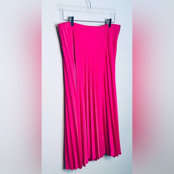 J.Crew Gwyneth Pleated Pink Satin Midi Slip Skirt - Picture 6 of 11